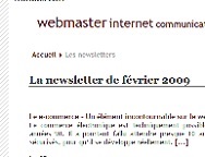 webmaster éditorial - newsletter webmaster éditorial - newsletter